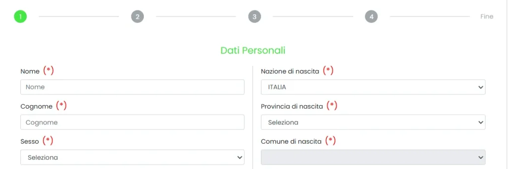 Registrazione su Casino Mania Italia